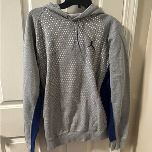 Jordan Gray and Blue Polka Dot Hoodie